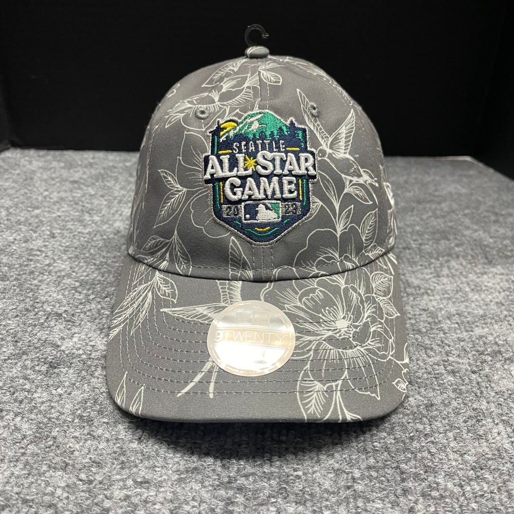 2023 MLB Seattle All-Star Game Hat Cap Womens Floral‎ Grey Adjustable Baseball